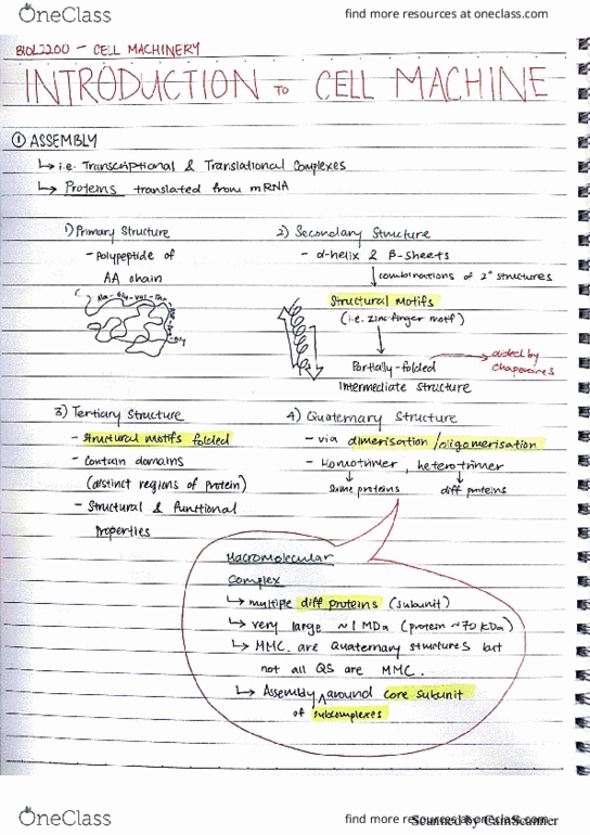 BIOL2200 Lecture 5: biol2200 cell machine thumbnail