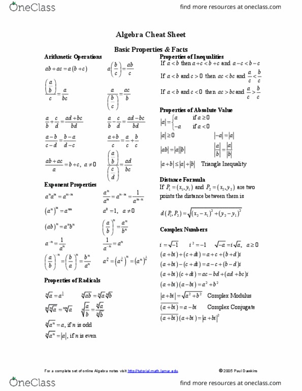 BIS 2A Lecture Notes - Lecture 1: Logarithm, Graph Of A Function, Quadratic Formula thumbnail