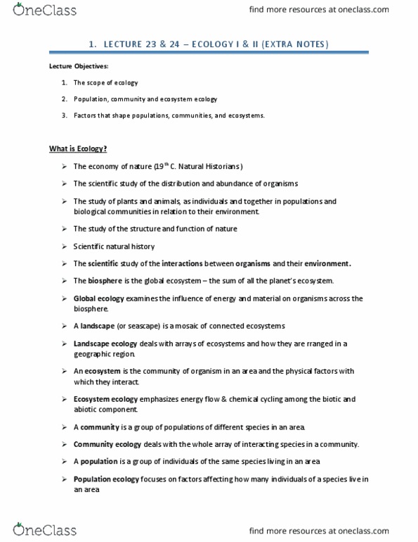 BIO1011 Lecture Notes - Lecture 23: Osmosis, Pittosporum, Ecosystem Ecology thumbnail