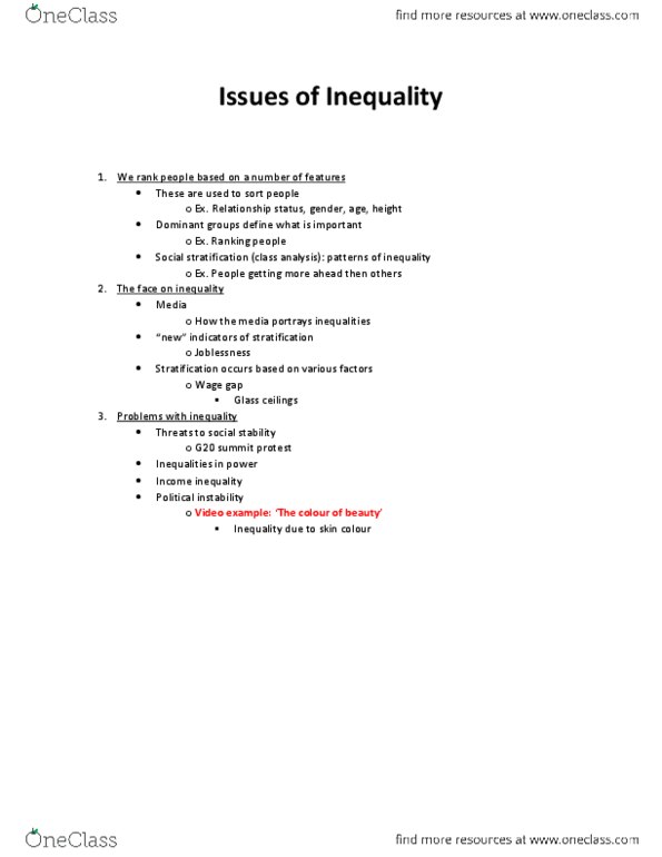 SOC 2010 Lecture Notes - Social Stratification, Gender Pay Gap thumbnail