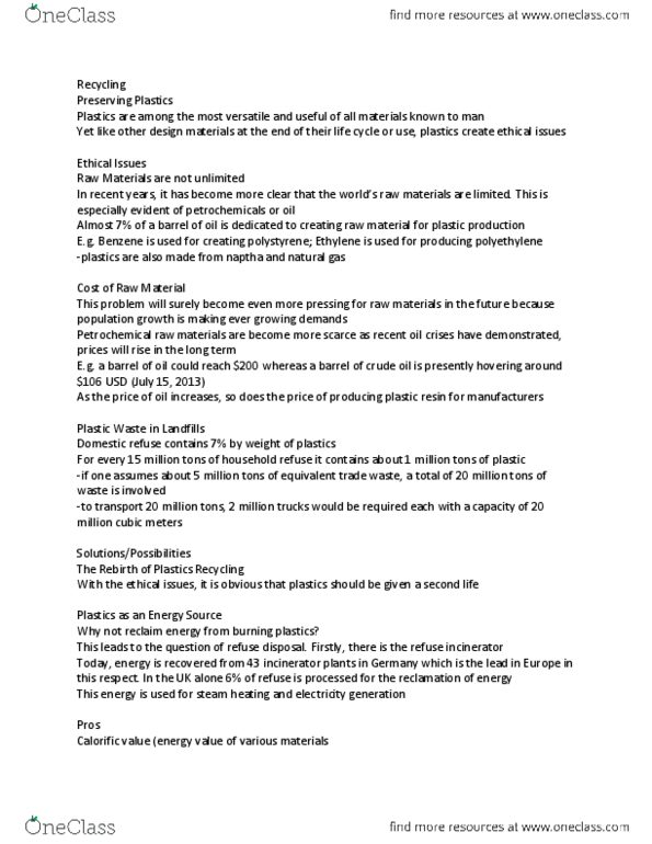 IAT 336 Lecture Notes - Environmental Stress Cracking, Nitrocellulose, Cellulose Acetate thumbnail