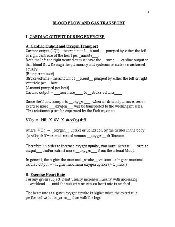 BPK 142 Lecture Notes - Ejection Fraction, Stroke Volume, Cardiac Output thumbnail