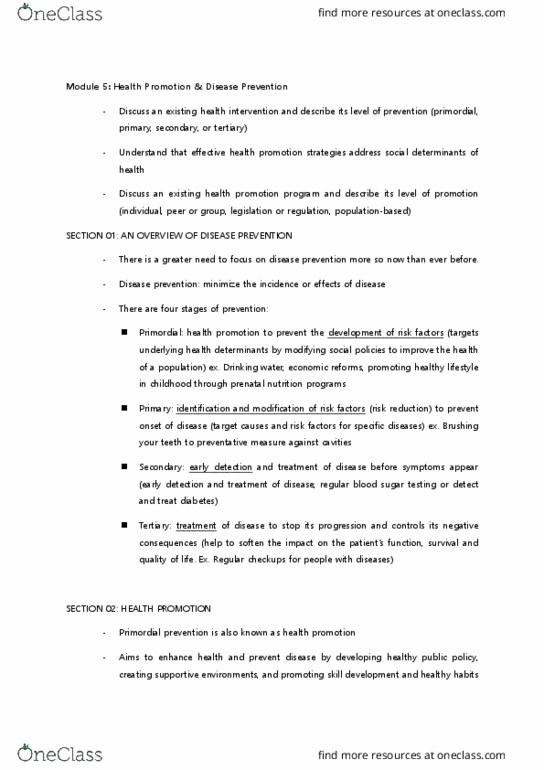 BMED 271 Lecture Notes - Lecture 5: Condom, Unintended Consequences, Cardiovascular Disease thumbnail