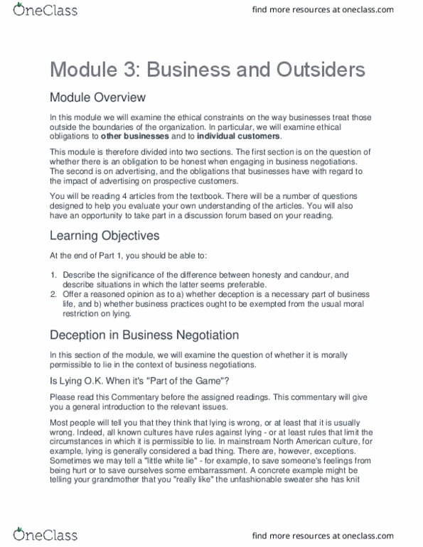 PHIL 331 Lecture 5: Module 3 Business and Outsiders thumbnail
