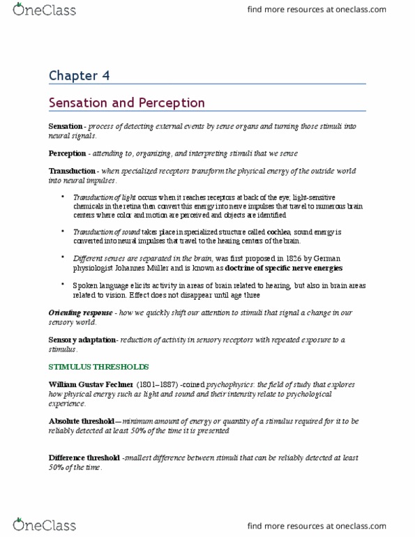 PSYA01H3 Chapter Notes - Chapter 4: Detection Theory, Principles Of Grouping, Inattentional Blindness thumbnail