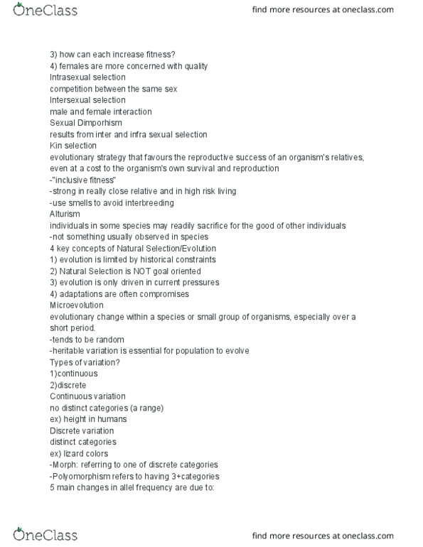 BIOL 142 Chapter Notes - Chapter 3-4: Genetic Drift, Mutation, Gene Flow thumbnail