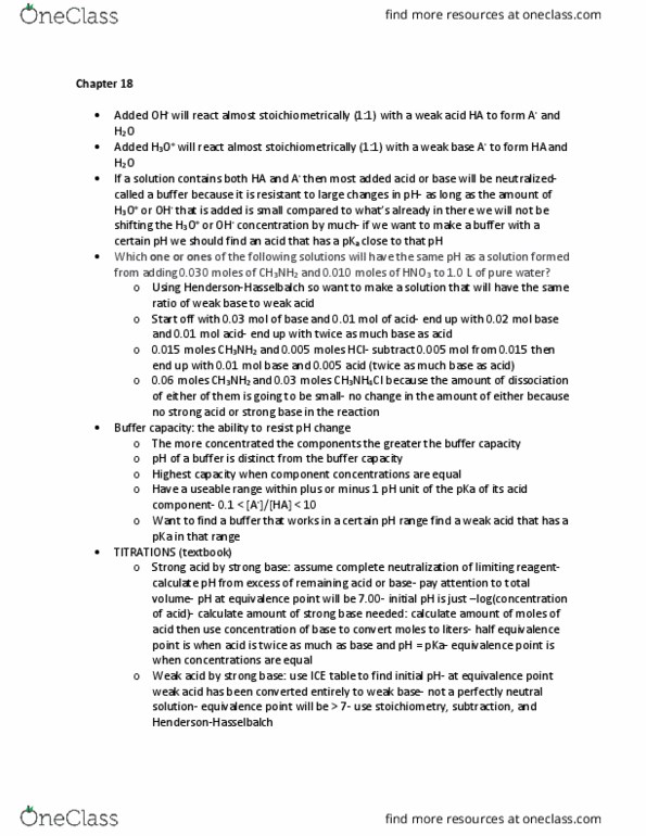 CHEM 142 Chapter Notes - Chapter 21: Buffer Solution, Equivalence Point, Sodium Acetate thumbnail