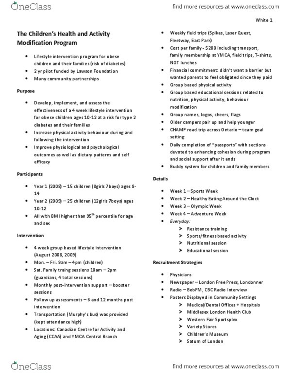 Health Sciences 1001A/B Lecture Notes - Laser Quest, Fleetway Publications, Buddy System thumbnail