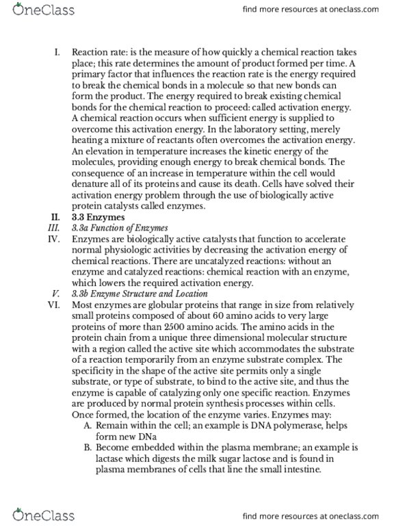 BMS 250 Chapter Notes - Chapter 3: Starch, Phosphorylase, Carbonic Anhydrase thumbnail