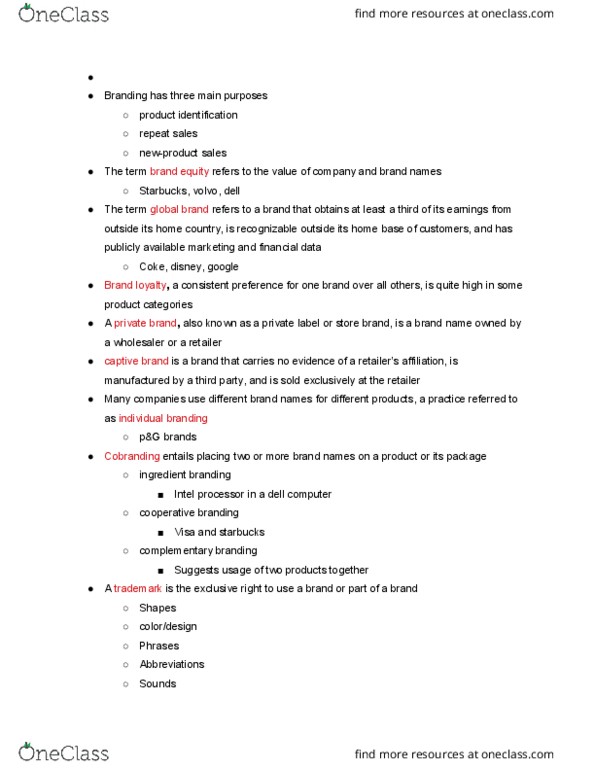 MGMT 105 Chapter Notes - Chapter 10: H&R Block, Dell, Weight Watchers thumbnail