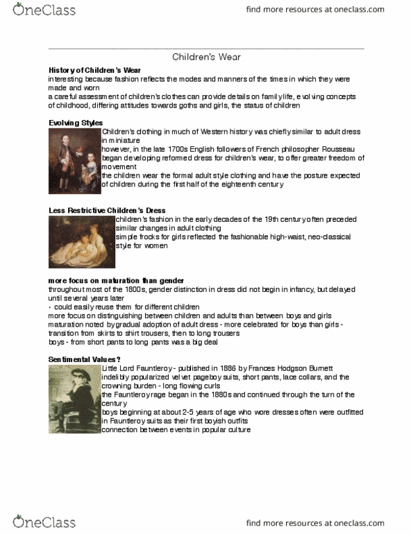 HECOL241 Lecture Notes - Lecture 12: World War I, Total Fertility Rate, Niche Market thumbnail