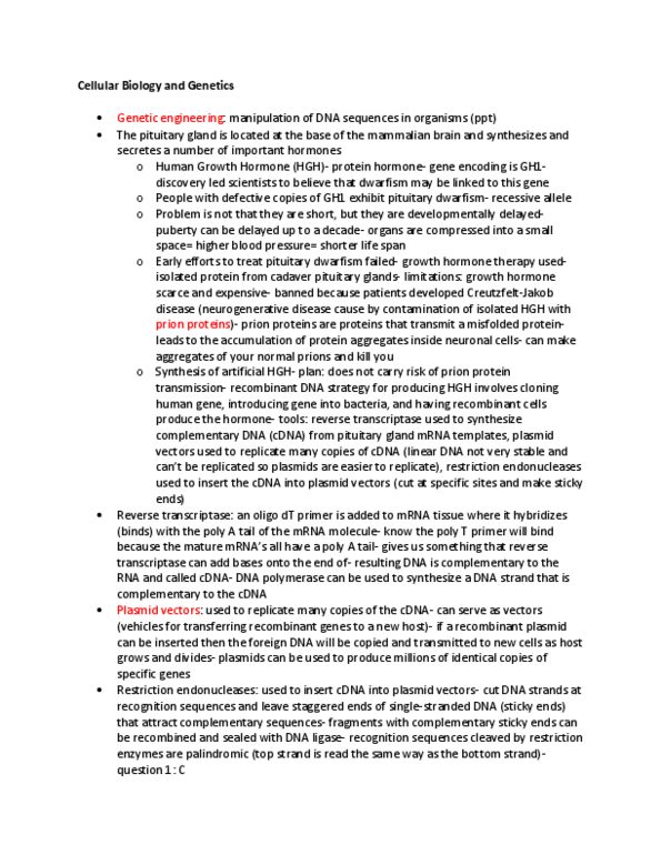 BIOL 142 Lecture 2: Cellular Biology and Genetics thumbnail