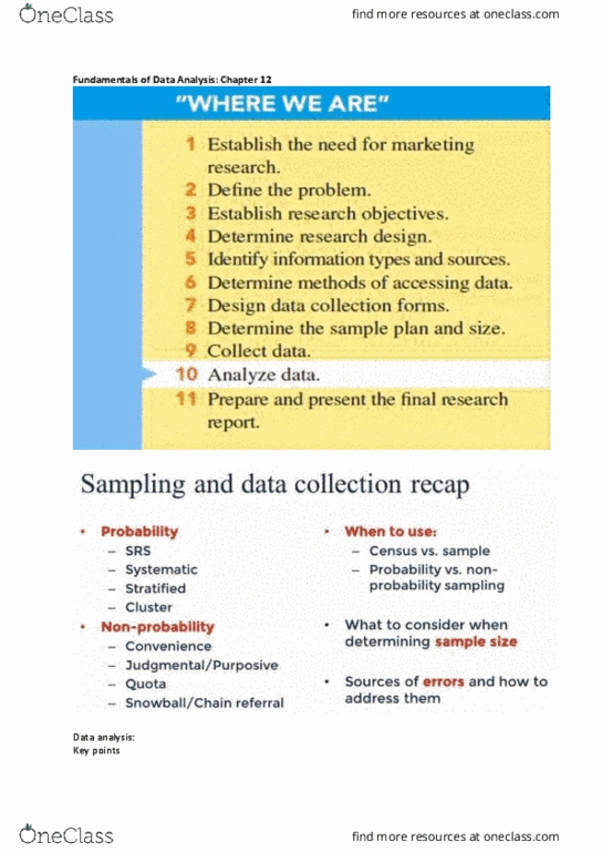 MARK205 Lecture Notes - Lecture 8: List Of Statistical Packages, Data Analysis, Data Quality thumbnail