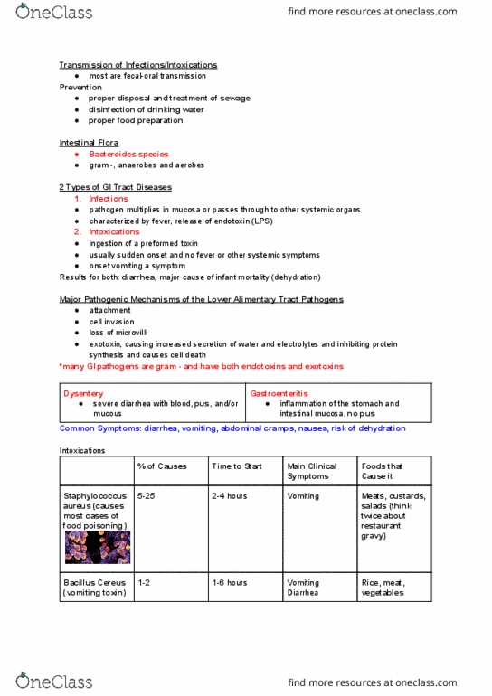 MMI133 Lecture Notes - Lecture 26: Foodborne Illness, Lipopolysaccharide, Exotoxin thumbnail