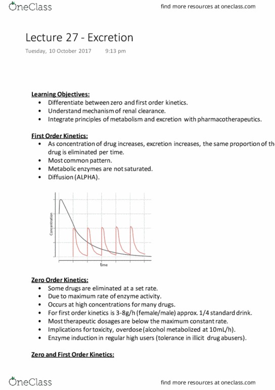 BM1022 Lecture Notes - Lecture 27: Standard Drink, Enzyme, Loading Dose thumbnail