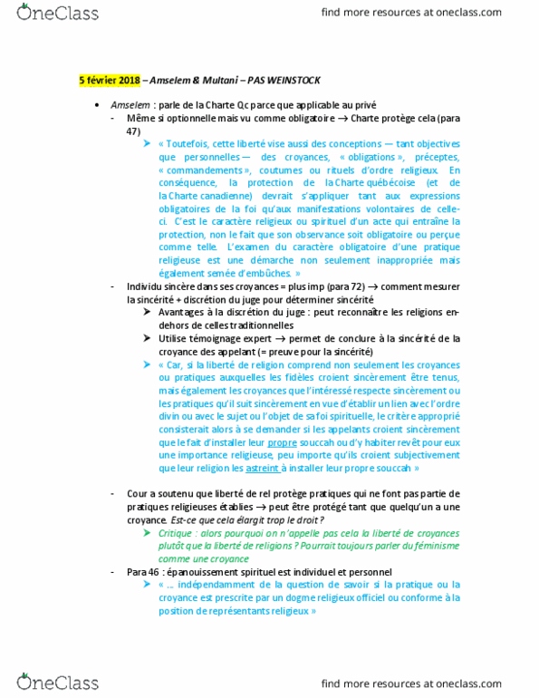 CHEM 110 Lecture Notes - Lecture 7: Le Droit, Dogme 95, La Question thumbnail