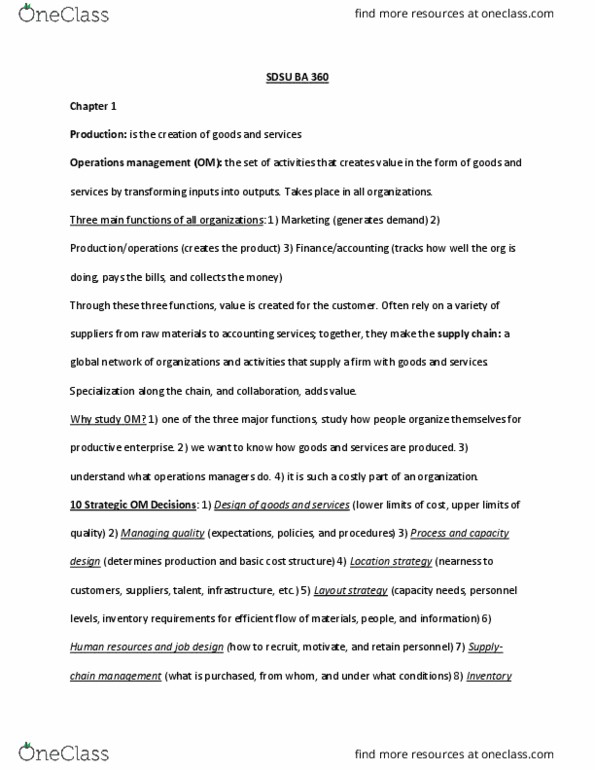 B A 360 Chapter Notes - Chapter 1: Operations Management, Human Resources, Knowledge Society thumbnail