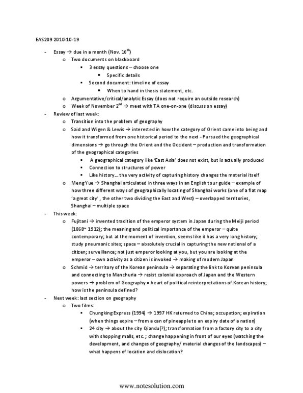 EAS209H1 Lecture : Lecture Notes for Oct. 19, 2010 thumbnail