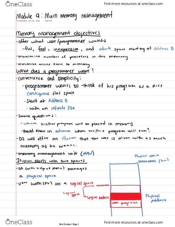 COMP 3350 Lecture 9: Module 9 Main memory management thumbnail