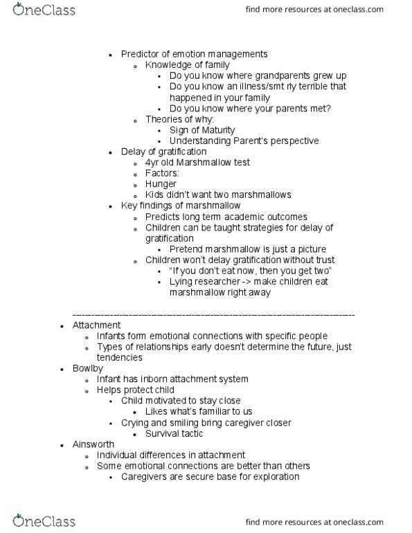 PSYC 101 Lecture Notes - Lecture 23: John Bowlby thumbnail