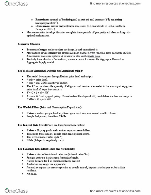 23115 Lecture Notes - Lecture 12: Foreign Exchange Market, Nominal Rigidity, Australian Dollar thumbnail