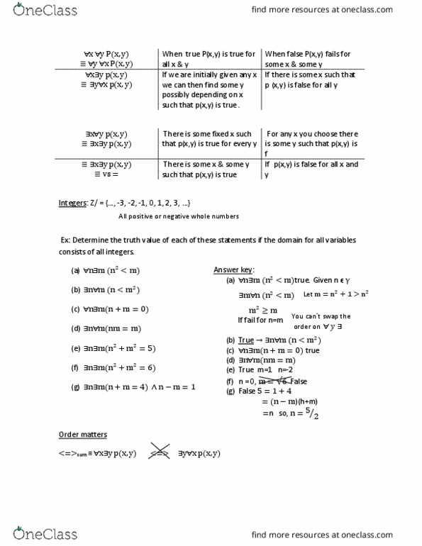 MTH 231 Lecture 6: MTH 231 Lecture 6 - Integers thumbnail