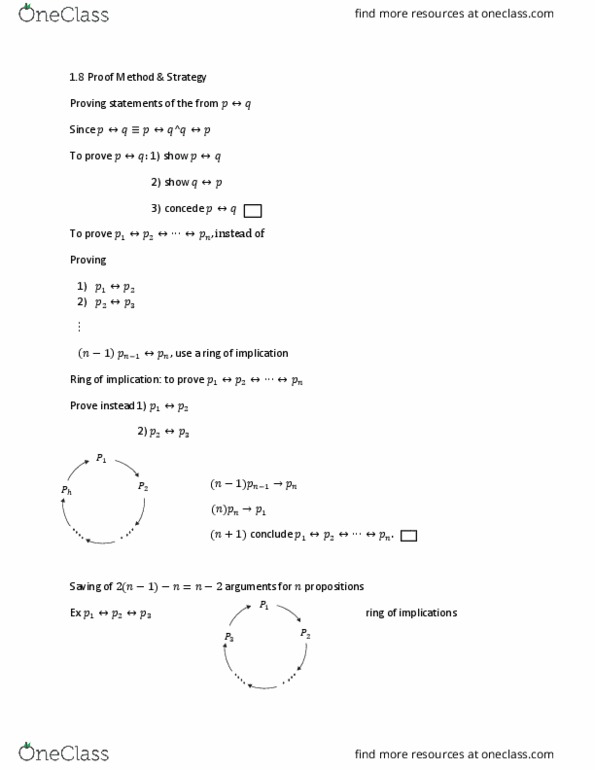 MTH 231 Lecture Notes - Lecture 10: Contraposition, Constructive Proof thumbnail