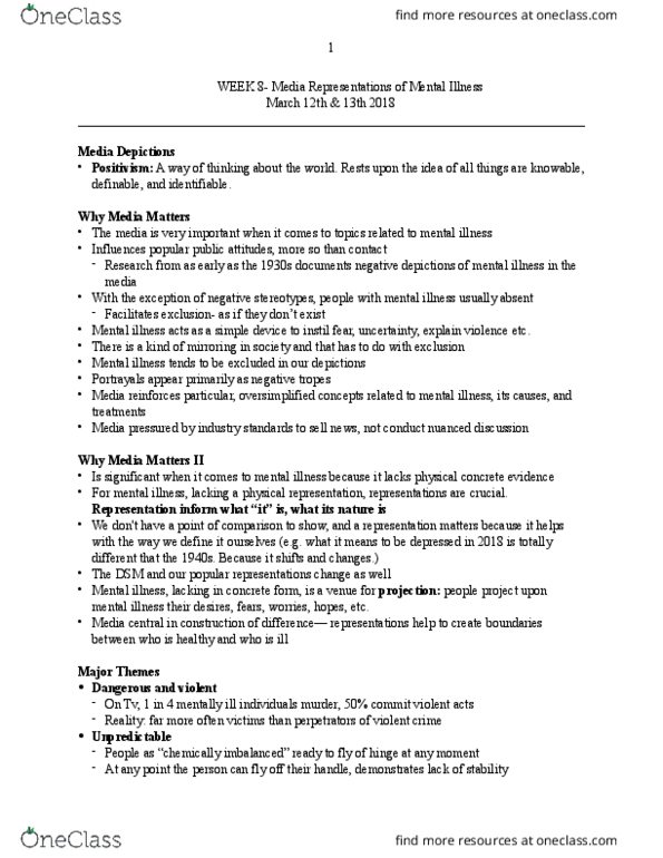 HLTHAGE 1CC3 Lecture Notes - Lecture 8: Media Matters For America, Corporate Social Responsibility, Bipolar Disorder thumbnail