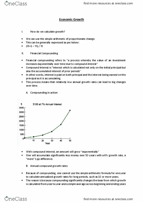 ECON1102 Lecture Notes - Lecture 5: Compound Interest, Macroeconomics, Marginal Product thumbnail