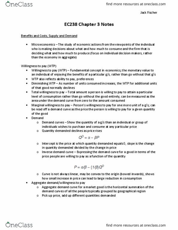 EC238 Lecture Notes - Lecture 3: Aggregate Demand, Demand Curve, Aggregate Supply thumbnail