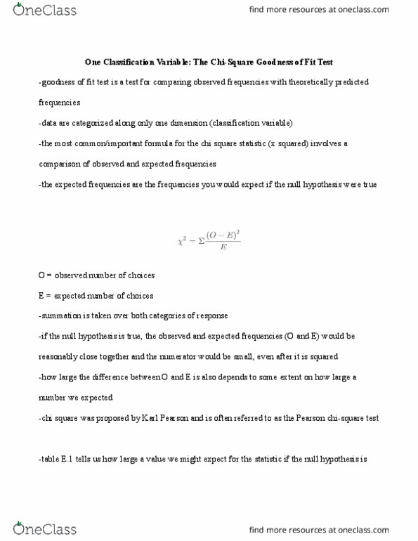 PS296 Chapter Notes - Chapter 19: Chi-Squared Distribution, Karl Pearson, Null Hypothesis thumbnail