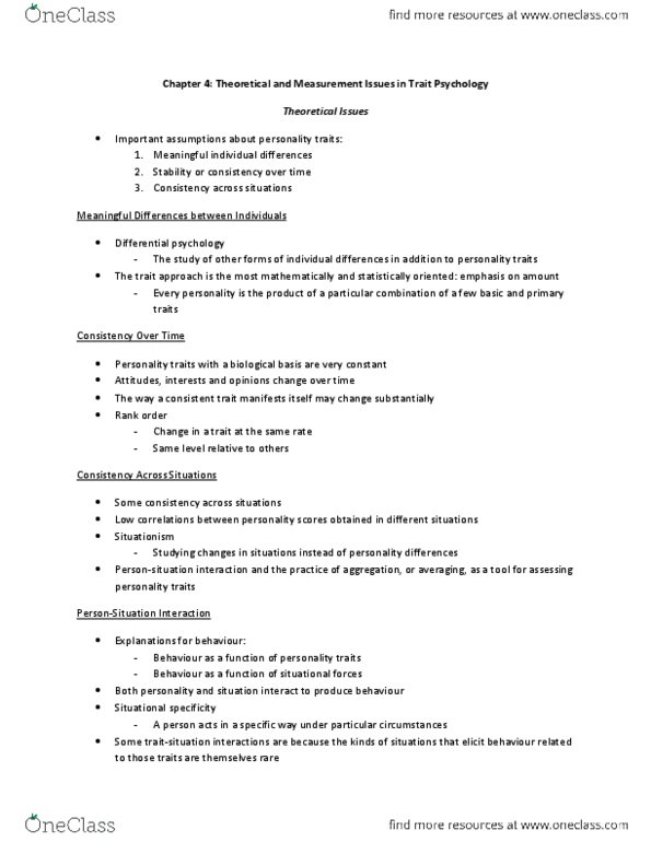 PSYC 2740 Chapter Notes - Chapter 4: Absenteeism, Psychological Types, Protected Group thumbnail