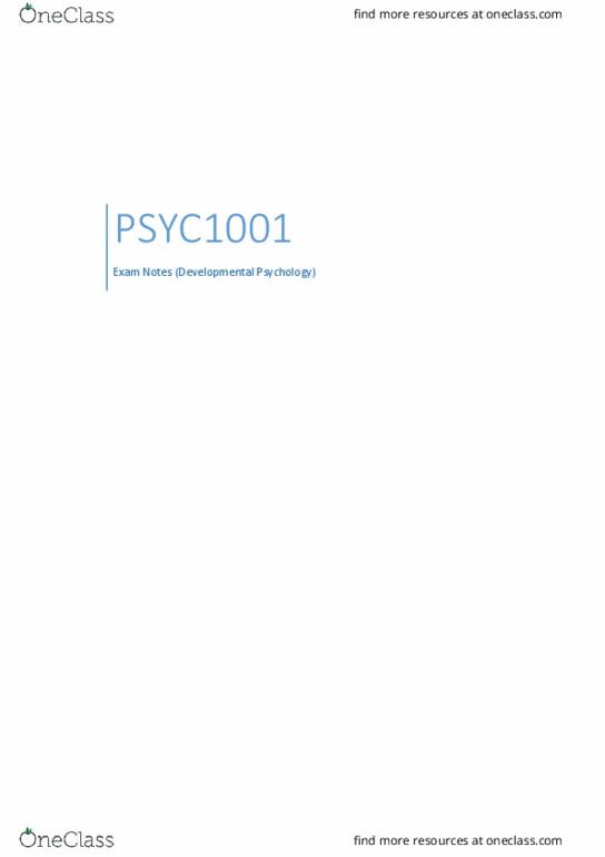 PSYS150 Lecture Notes - Lecture 1: Little Albert Experiment, Lev Vygotsky, Cognitive Test thumbnail