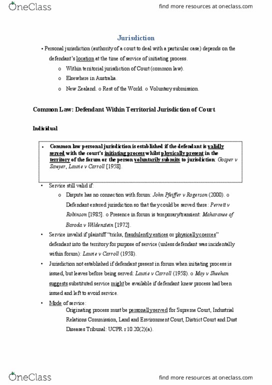 LAWS3007 Lecture Notes - Lecture 10: Chlorofluorocarbon, National Commercial Bank, Crossclaim thumbnail