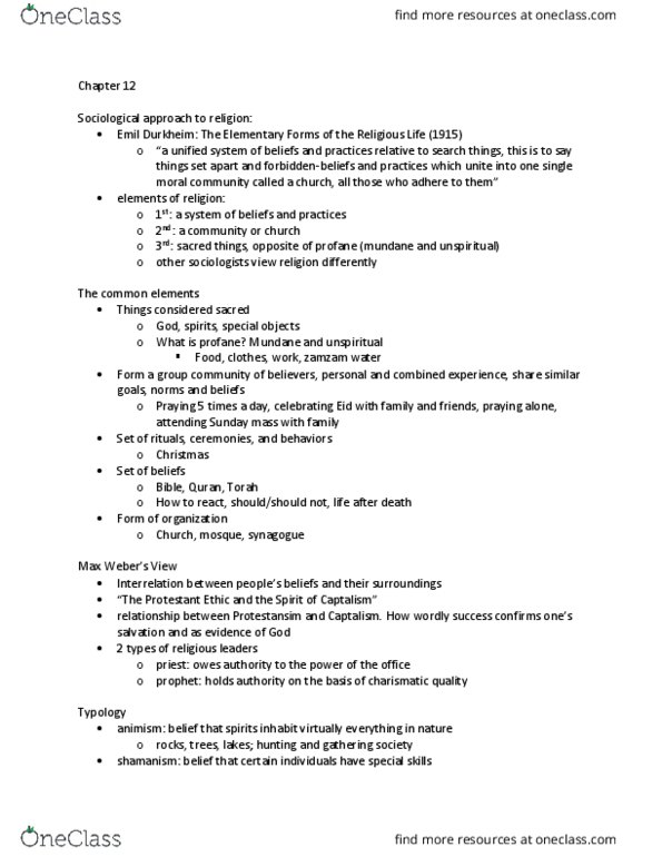 SOCL 2001 Chapter Notes - Chapter 12: Church Attendance, Aboriginal Australians, Married People thumbnail