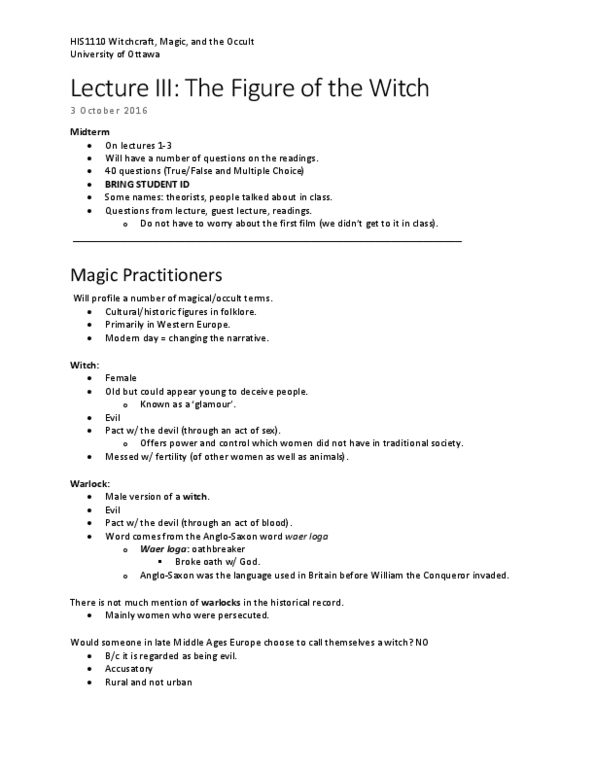 SRS 1110 Lecture 3: The Figure of the Witch thumbnail