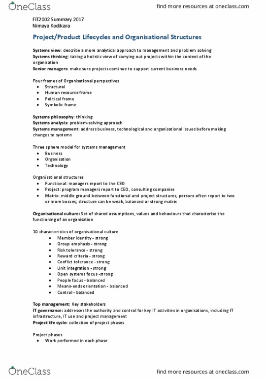 FIT2002 Lecture Notes - Lecture 2: Insourcing, Systems Philosophy, Agile Software Development thumbnail