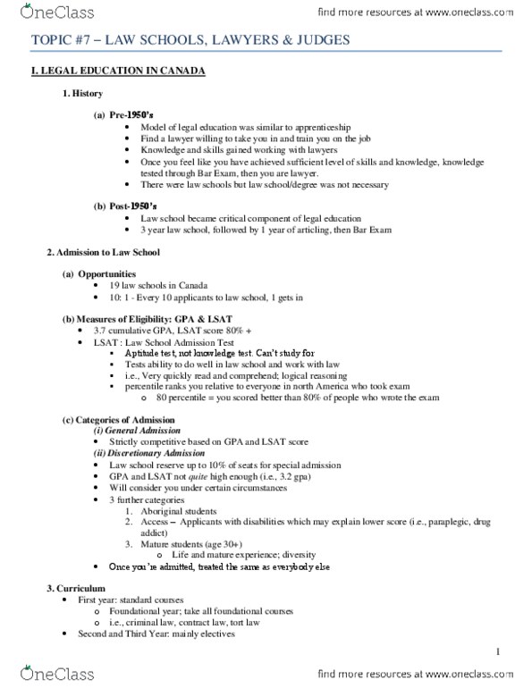 CRIM 135 Lecture Notes - Judicial Independence, Canadian Judicial Council, The Principle thumbnail