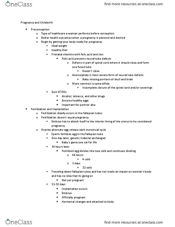 HSC 2100 Lecture Notes - Lecture 6: Fetal Alcohol Spectrum Disorder, Bonfire, Anencephaly thumbnail