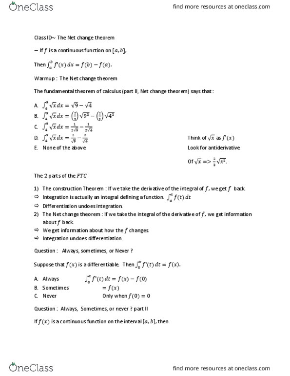 MAT136H1 Chapter Notes - Chapter 1d: Antiderivative thumbnail