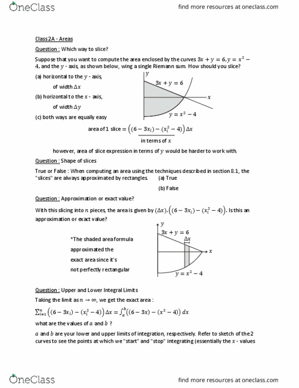 MAT136H1 Chapter Notes - Chapter 2a: Riemann Sum, Gini Coefficient, Lorenz Curve thumbnail