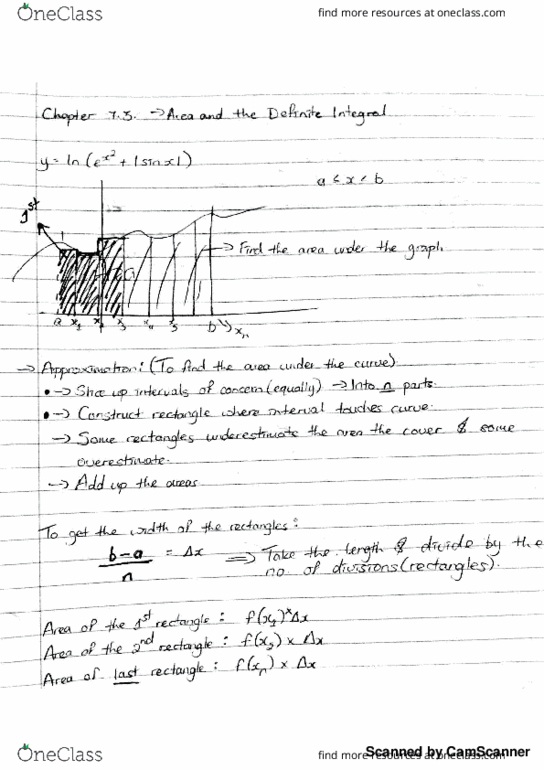 MATH 142 Chapter 7.3: L01, Ch.7.3 - Area and the definite integral thumbnail