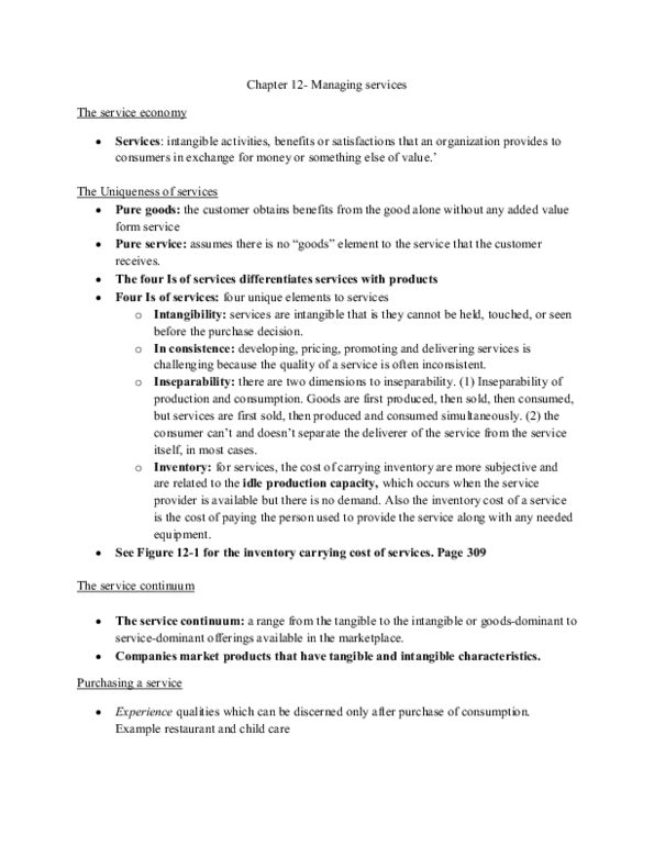 MKT 100 Chapter : weekly lecture, week number is on the name of the document thumbnail