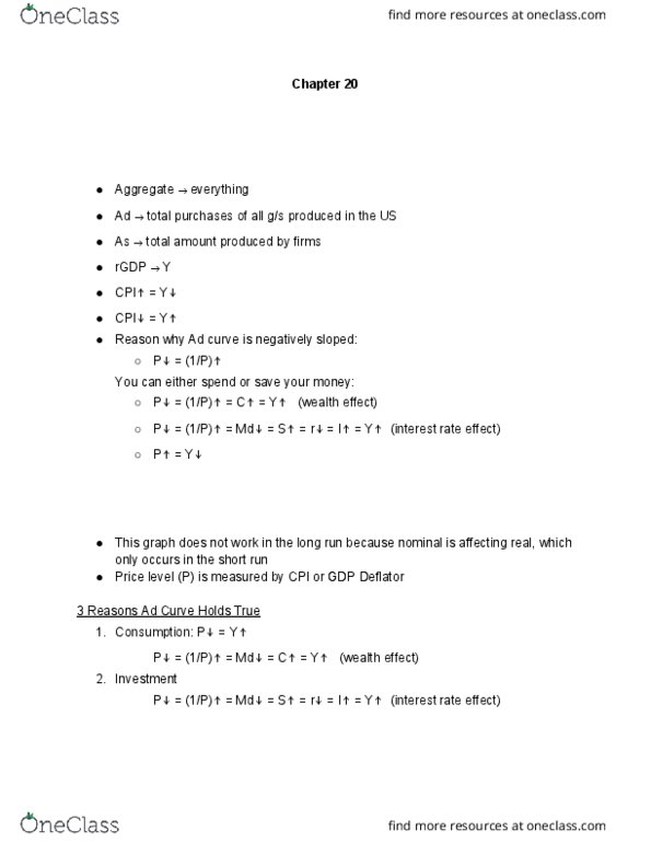 ECON 102 Lecture Notes - Lecture 20: Nominal Rigidity, Gdp Deflator, Federal Funds Rate thumbnail
