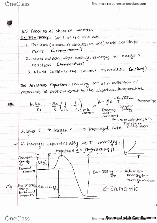 CHM 2046 Lecture 5: theories of chemical kinetics thumbnail