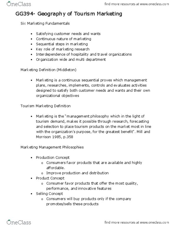 GG394 Lecture Notes - Marketing, Customer Relationship Management thumbnail