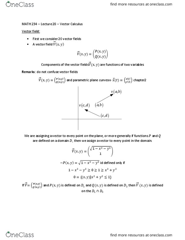 MATH 234 Lecture Notes - Lecture 28: Line Integral, Riemann Sum thumbnail