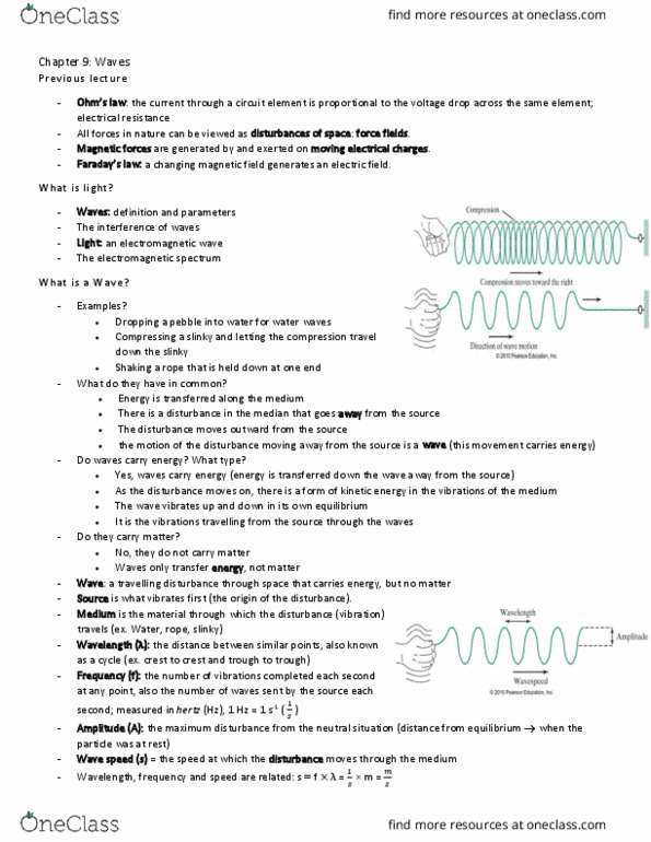 PHY100H5 Lecture Notes - Lecture 9: Electrical Resistance And Conductance, Negative Feedback, Mount Pinatubo thumbnail