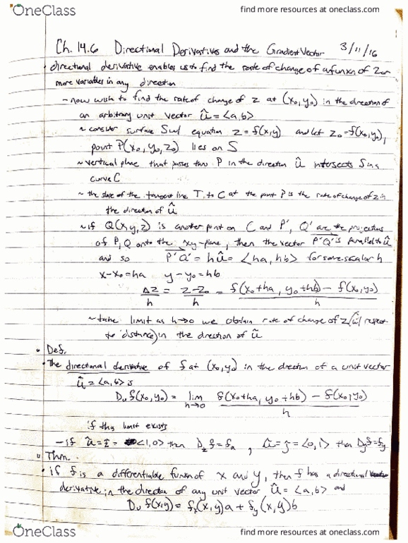 MATH 252 Chapter 14.6: Math 252 Textbook Note Ch 14.6 thumbnail