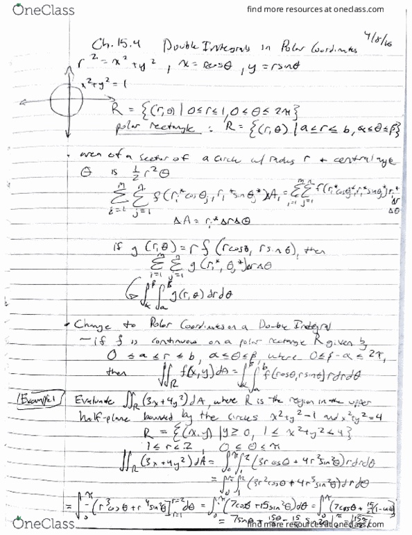 MATH 252 Chapter 15.4: Math 252 Textbook Note Ch 15.4 thumbnail